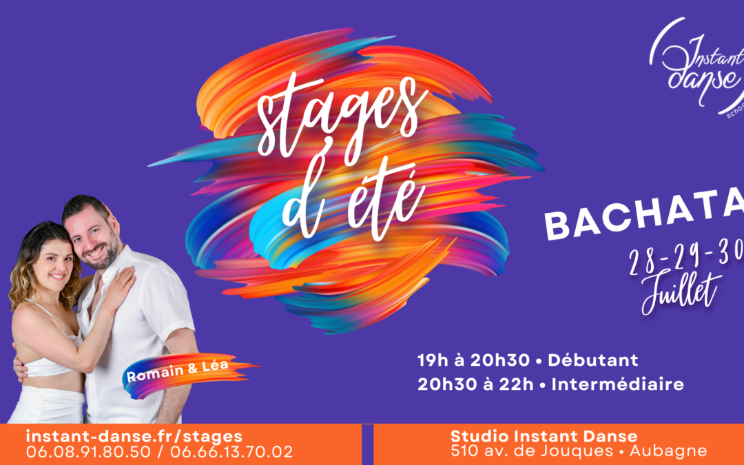 Stages d&rsquo;été Instant Danse : Bachata avec Romain & Léa